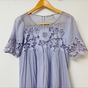 Beautiful vintage lace and cotton dress